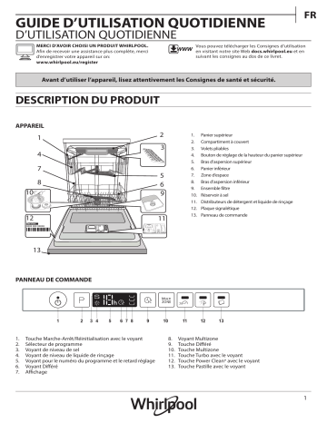 Mode d'emploi | Whirlpool WIC 3T123 PFE Manuel utilisateur | Fixfr