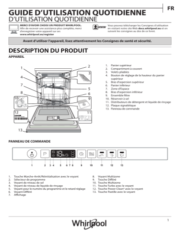 Mode d'emploi | Whirlpool WIO 3T123 PEF Manuel utilisateur | Fixfr