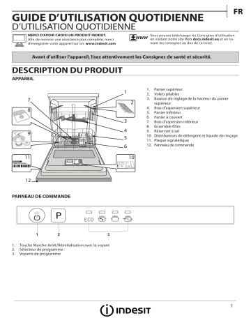 Mode d'emploi | Indesit DIF 14B1 EU Manuel utilisateur | Fixfr