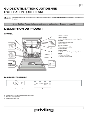 Mode d'emploi | Whirlpool RIE 2C19 Manuel utilisateur | Fixfr