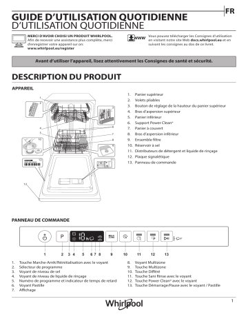 Mode d'emploi | Whirlpool WSIO 3T223 PE X Manuel utilisateur | Fixfr