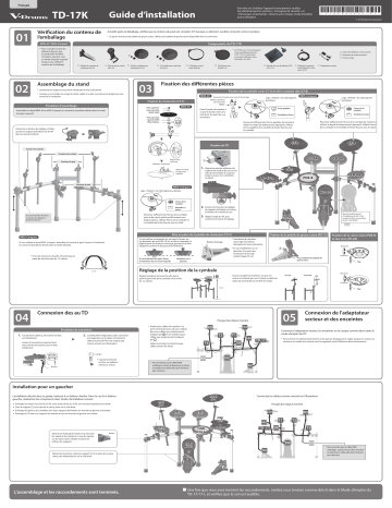 Guide d'installation | Roland TD-17K-L V-Drums Manuel utilisateur | Fixfr