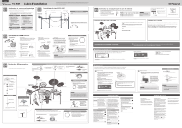 Guide d'installation | Roland TD-50K V-Drums Manuel utilisateur | Fixfr