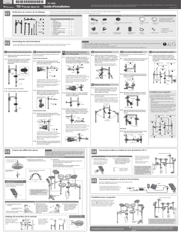 Guide d'installation | Roland TD-1DMK V-Drums Manuel utilisateur | Fixfr