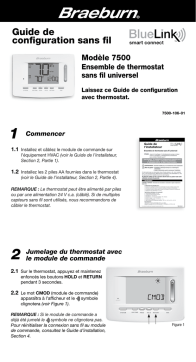 Robertshaw Braeburn 7500 Thermostat Kit Wi-Fi Manuel utilisateur