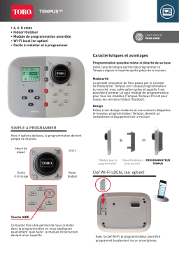 Toro TEMPUS Series Controller Manuel utilisateur