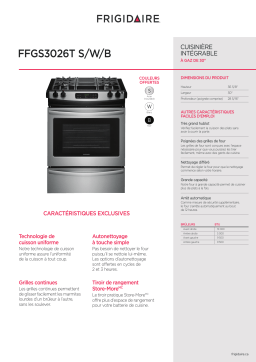 Frigidaire FFGS3026TS Manuel utilisateur