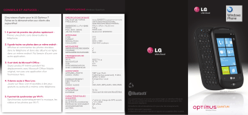 LG LGC900 spécification | Fixfr