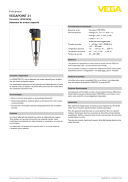 Vega VEGAPOINT 21 Compact capacitive limit switch Manuel utilisateur