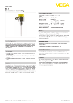 Vega EL 1 Conductive rod probe Manuel utilisateur