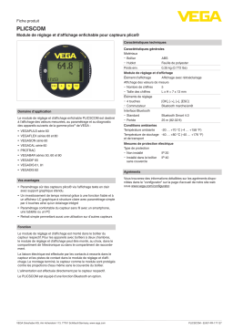 Vega PLICSCOM Pluggable display and adjustment module for plics® sensors Manuel utilisateur