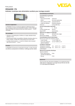 Vega VEGADIS 176 External display Manuel utilisateur