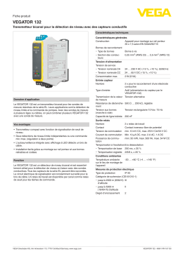 Vega VEGATOR 132 Double channel controller for level detection for conductive probes Manuel utilisateur