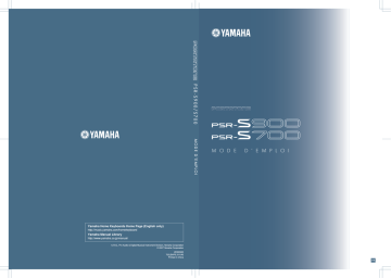Yamaha PSR-S900 spécification | Fixfr
