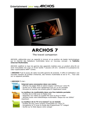 ARCHOS 7 - ArchosLounge | Fixfr