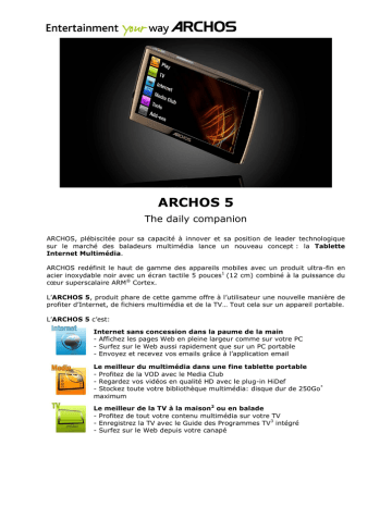 ARCHOS 5 - ArchosLounge | Fixfr