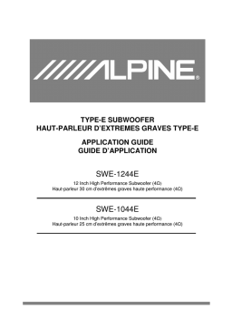 Alpine SWE-1244E spécification