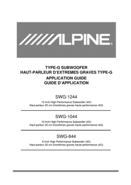 Alpine SWG-1244 spécification