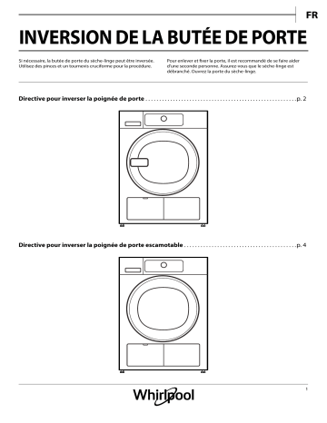 AWZ 10CD S/PRO | AWZ9CD/PRO | AWZ 9CD S/PRO | AWZ 8CD S/PRO | Mode d'emploi | Whirlpool AWZ8CD/PRO Manuel utilisateur | Fixfr