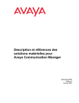 Description et r&eacute;f&eacute;rences des solutions mat&eacute;rielles pour Avaya