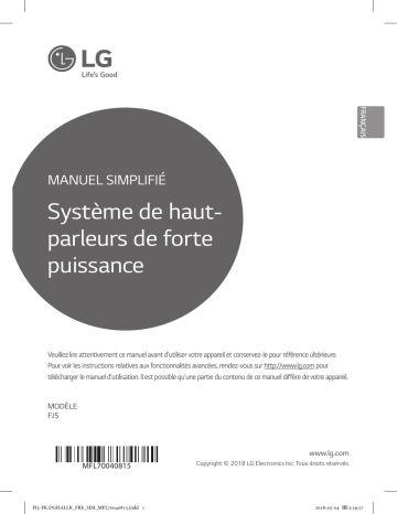 LG FJ5 Mode d'emploi | Fixfr