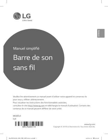 LG SJ4 Mode d'emploi | Fixfr