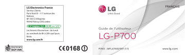 LGP700 | LG Swift L7 (P700) | LG Optimus L7 | P700 Optimus L7 | LG P700 Mode d'emploi | Fixfr