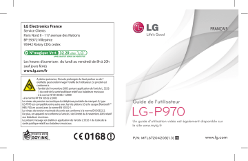 P970 Optimus Black | LG P970 | LGP970 | LG LG Swift BLACK P970 Mode d'emploi | Fixfr