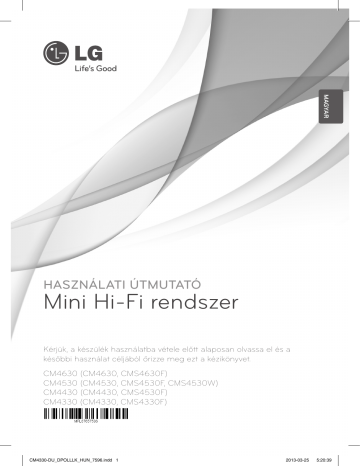 LG CM4330 Mode d'emploi | Fixfr