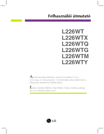 LG L226WTQ-SF Mode d'emploi | Fixfr