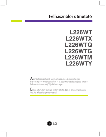 LG L226WTQ-WF Mode d'emploi | Fixfr