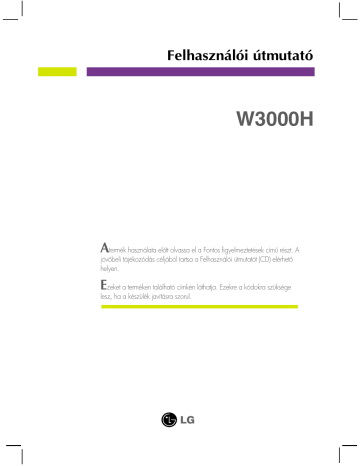 LG W3000H-BN Mode d'emploi | Fixfr
