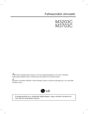 M3703CCBA | LG M3203CCBA Mode d'emploi | Fixfr