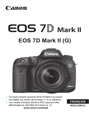 Canon EOS 7D Mark II Mode d'emploi | Fixfr