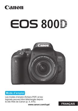 Canon EOS 800D Mode d'emploi