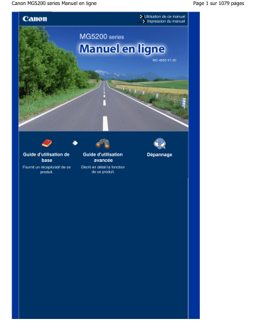 PIXMA MG5250 | Canon PIXMA MG5240 Mode d'emploi | Fixfr