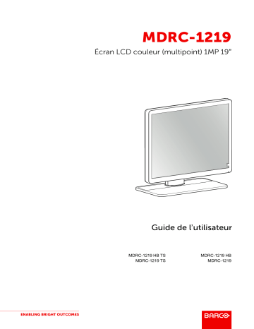 Barco MDRC-1219 Mode d'emploi | Fixfr