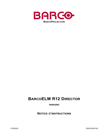 Barco ELM R12 Director Mode d'emploi | Fixfr