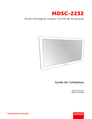 Barco MDSC-2232 Mode d'emploi | Fixfr