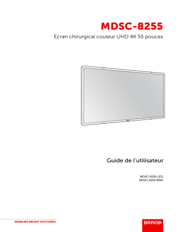 Barco MDSC-8255 Mode d'emploi | Fixfr