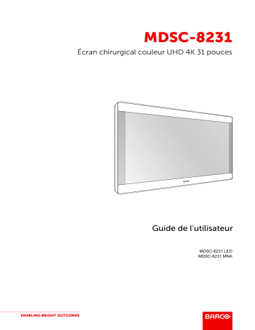 Barco MDSC-8231 Mode d'emploi | Fixfr