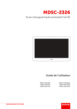 Barco MDSC-2326 Mode d'emploi