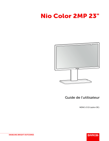 Barco Nio Color 2MP (MDNC-2123 Option DE) Dental Mode d'emploi | Fixfr