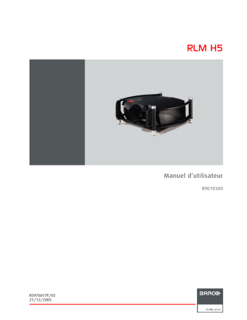 Barco RLM H5 Performer Mode d'emploi | Fixfr