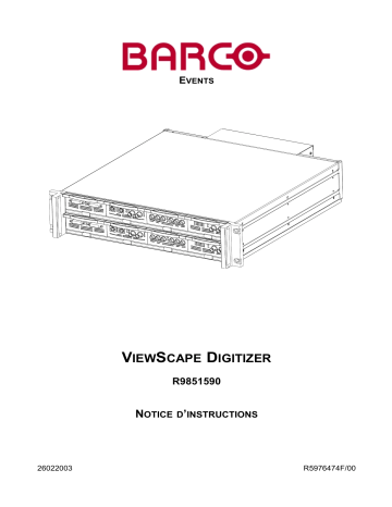 Barco ViewScape Mode d'emploi | Fixfr