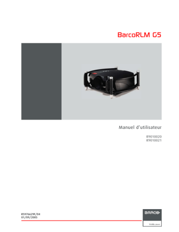 Barco RLM G5 Performer Mode d'emploi | Fixfr