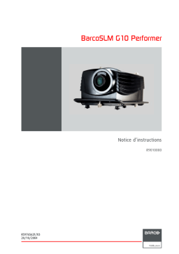 Barco SLM G10 Performer Mode d'emploi