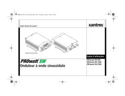 Xantrex PROwatt SW Mode d'emploi