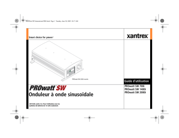 Xantrex PROwatt SW Mode d'emploi | Fixfr
