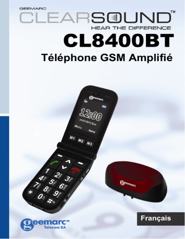 Geemarc CL8400 BT Mode d'emploi | Fixfr